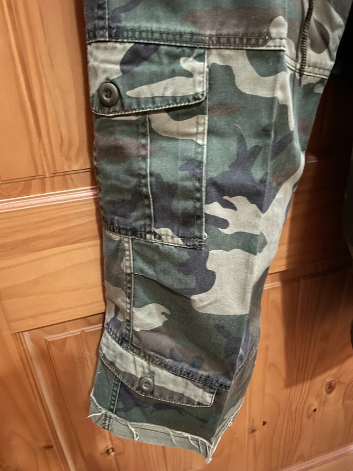 Women's vintage custom made camo pants with rhinestones and cross - Image 4 of 4