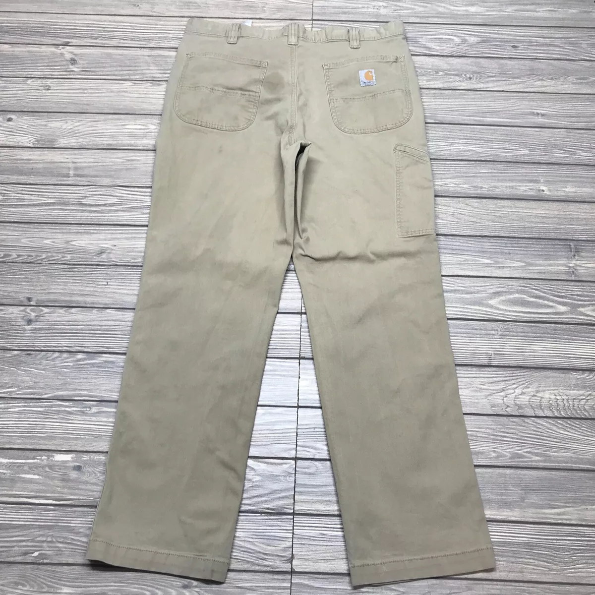 Carhartt Men’s Relaxed Fit Khaki Carpenter Work Pants Size 38x32 102291-253