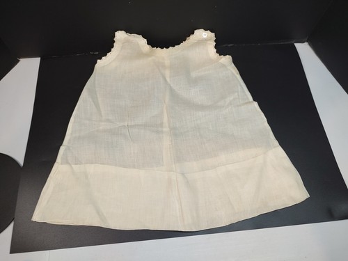 Vintage 50s 60s Ivory Cotton Slip Baby Infant Dress Nightgown No Size READ!