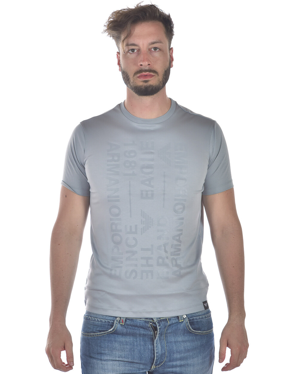 Футболка-свитшот Emporio Armani Мужская серая 3Z1T701JSTZ 612 Sz L СДЕЛАЙТЕ ПРЕДЛОЖЕНИЕ