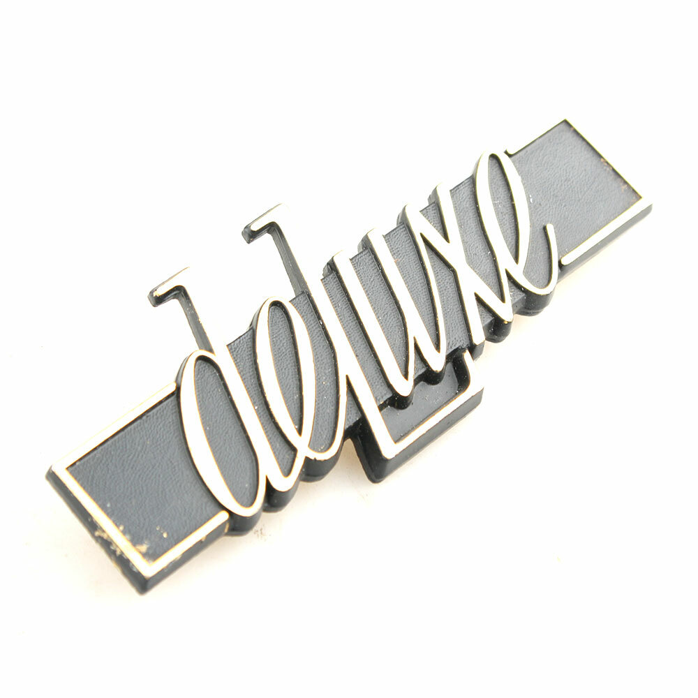 Datsun 510 Bluebird 1600 Deluxe Trunk Lid Badge Metal NOS