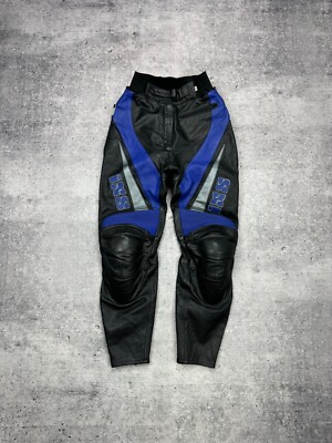Vintage ISX Casual Moto Bike Racing Leather Pants Trousers 90s Y2K Style  Size 38