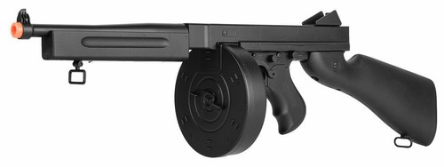 AGP Multi Option Well Thompson M1A1 Airsoft Gun Tommy Gun Rifle Black Color - Picture 1 of 5