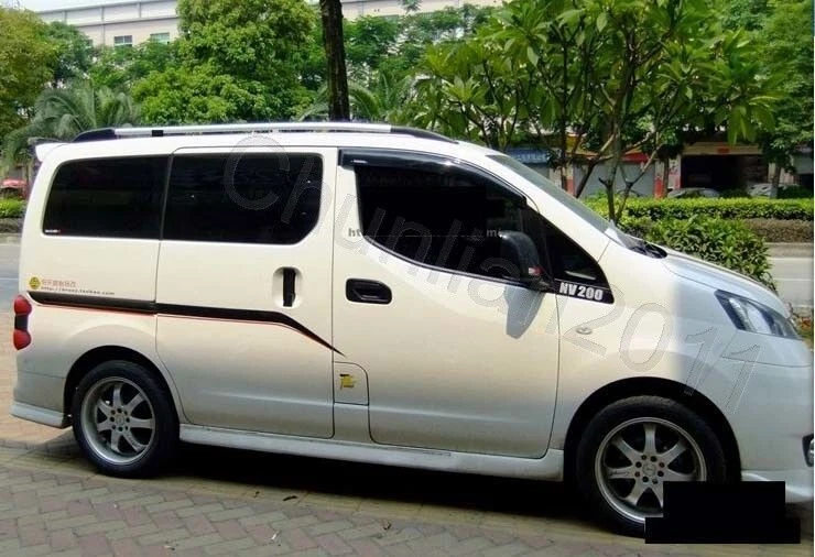 2P Roof Rack Silver Color Alloy Luggage Carrier Trim For 2009-2021 Nissan NV200 Foto 2 de 4