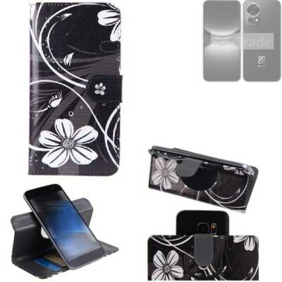 Für Huawei nova 12 Pro 360° Schutz Hülle Wallet Case Design Blumen