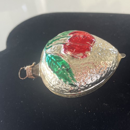 Antique Glass Christmas Ornaments German Vintage Tree Cherries Fruit Holiday - Picture 2 of 6