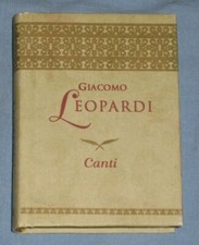 CANTI - Leopardi - i Tesori della Poesia in Miniatura - De Agostini  (Z4)