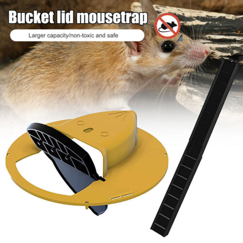 Mouse Trap N Flip Slide Bucket Lid Mice Rat Trap With 2Ladders Mousetrap Catcher - Picture 10 of 14