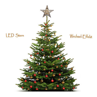 Stern Weihnachtsstern Tannenbaum LED Dekostern Baumspitze Fensterdekoration 220V
