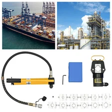 20 Ton Hydraulic Wire Battery Cable Lug Terminal Crimper Crimping Tools 12 Dies