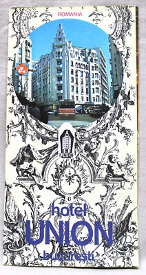HOTEL UNION BUCHAREST ROMANIA ADVERTISING BROCHURE GUIDE 1980s VINTAGE