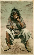Postcard Moki Indian Cigarette Smoker, Detroit Publishing Company 5244