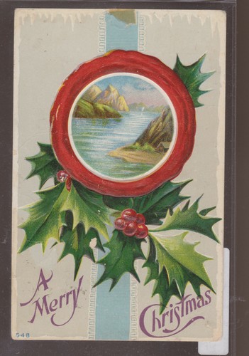 CANADA post mark South Vancouver BC 1913RF-D Christmas post card - Picture 2 of 3