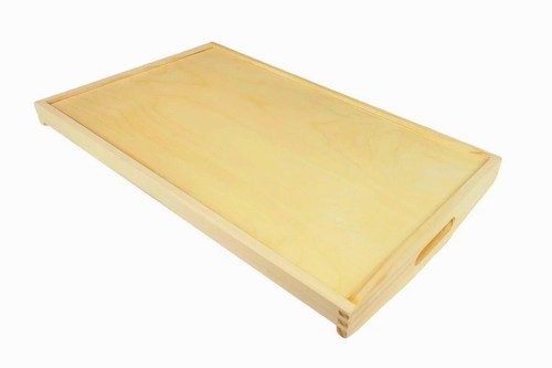 Wooden tray serving bed breakfast coffee 35 x 25 cm Natural Wood - Picture 5 of 6