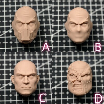 1/12 Unpainted Classic Bane Injustice League Head Carved Fit Mcfarlane Figure