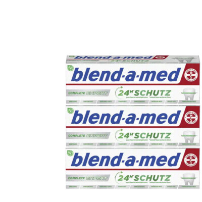 3x blend-a-med complete expert 24H Schutz Zahncreme Zahnpasta | Tiefenreinigung