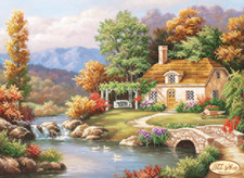 Bead Embroidery Kit Autumn charm Beaded needlepoint Tela Artis