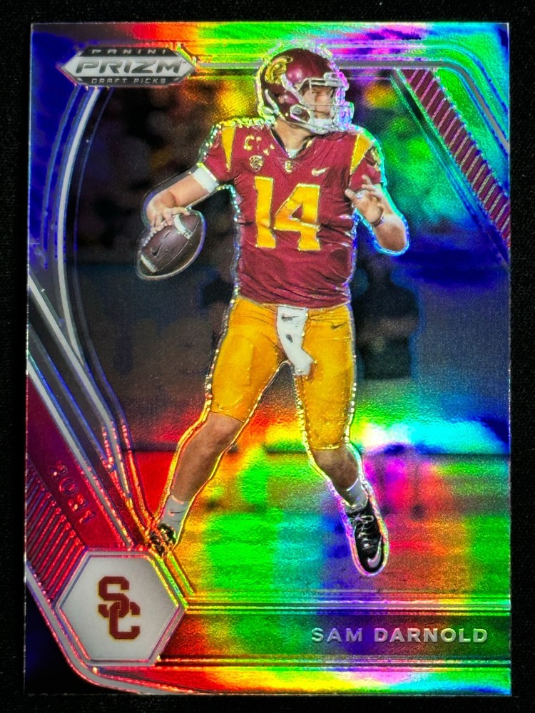 2021 Panini Prizm Draft Picks Silver Sam Darnold #29 Jets 49ers QB SP