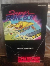 Super GAME BOY Nintendo SNES Original 1994 Instruction Booklet    SNS-A-SG (USA)