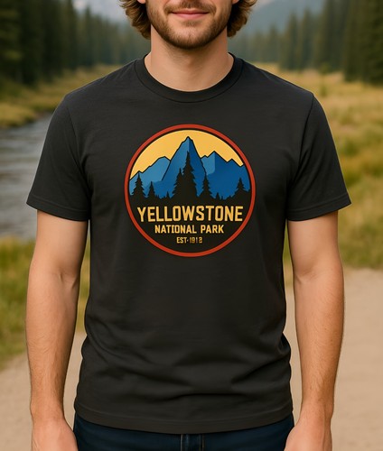 General Standard Yellowstone National Park Men's T-Shirt Large