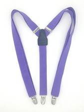  69 Alfani Men'S Light Purple Skinny Stretch Elastic Braces Clip End Suspenders