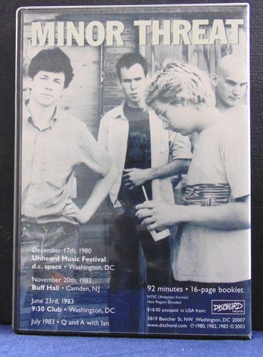 MINOR THREAT - DC SPACE - BUFF HALL - 9:90 CLUB ------- R 1 ----- SEE PHOTOS - Picture 3 of 3