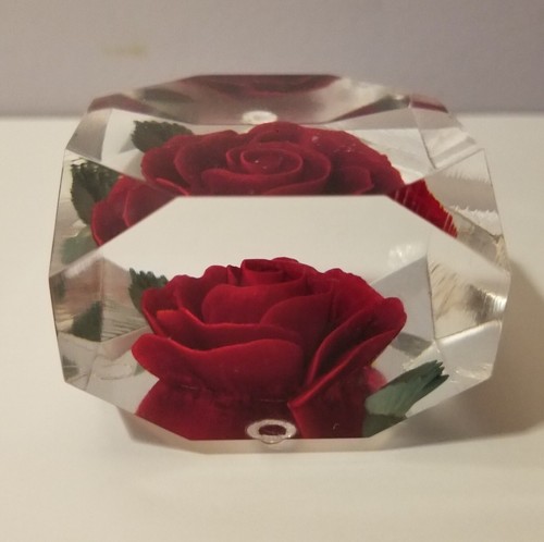 Genuine Vintage Red Rose Bircraft Lucite lot 0f 4 - Picture 10 of 23