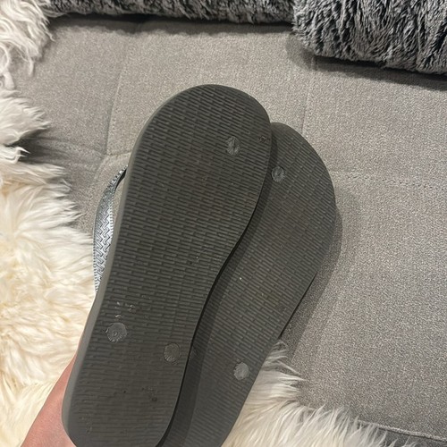 Havaianas Steel Grey Silver flip-flops sandals Slippahs gray metallic mens sz 9 - Picture 9 of 13