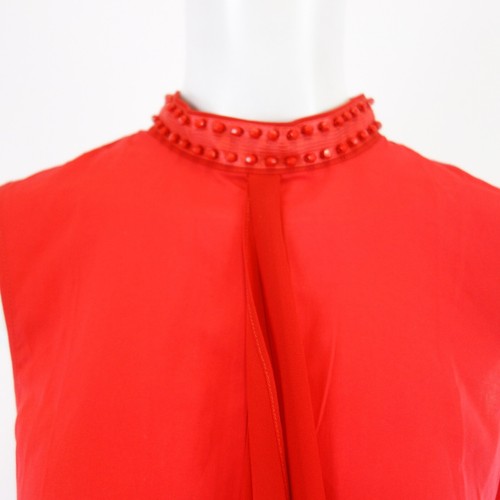 Damen Bluse Rot MORE MORE Tunika Shirt Top Oberteil Elegant Perlen 36 S Np69 Neu - Bild 2 von 9