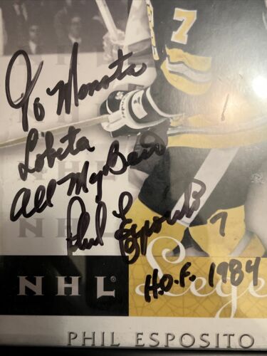 Phil Esposito Boston Bruins Autographed Photograph Framed ๐ฅ๐ฅ๐ฅ - Picture 2 of 9