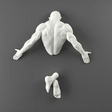 Man Coming Out Of Wall Sculpture, 32 cm/12.5 in, Wall Art, Wall Decor