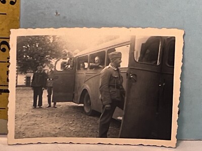 1940's German Soldiers getting ready for a trip photo.
