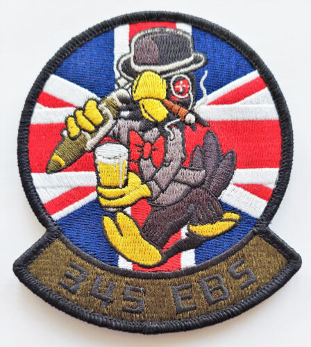 USAF 345th Bomb Squadron EBS 2023 Deployment RAF Fairford Patch - Foto 1 di 1