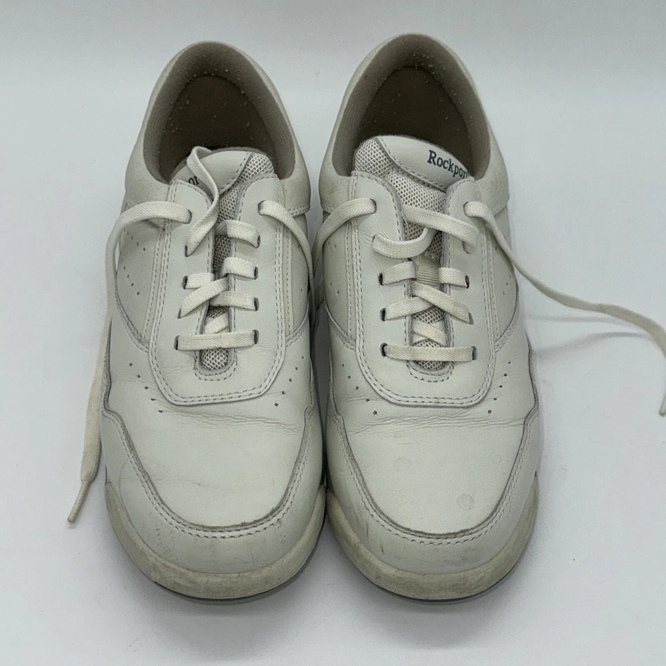 Rockport Womens ProWalker W7104 White Leather Lace Up Sneaker Shoes Size 8.5 M - Image 2 of 4