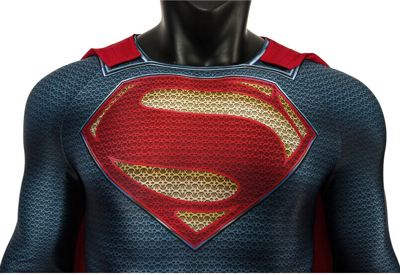 Man of Steel Superman Costume Cosplay Suit Clark Kent Jumpsuit Ver1