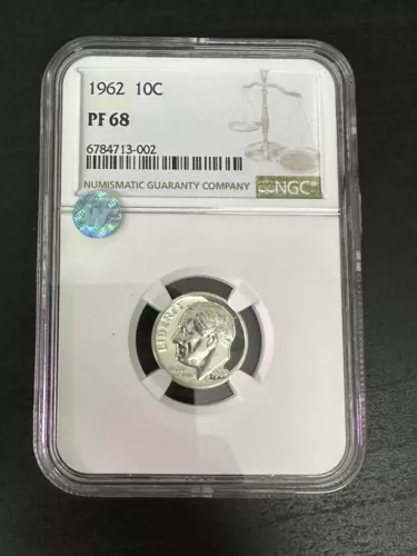1962 10c NGC PF68 Sight White!!