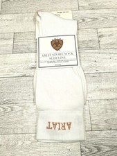 Ariat Sport Sock Slim Line Men's Size Large 10-13 White Made In USA
