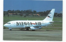 BATAVIA AIR B-737-200 PK-YTT No. A973 Postcard VTG AUC2.