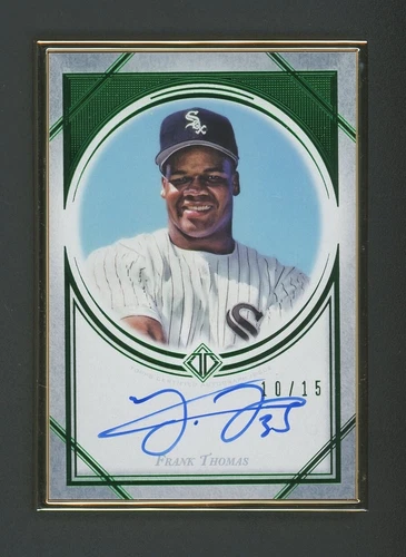 2018 Topps Transcendent Framed Green Frank Thomas White Sox HOF AUTO 10/15