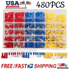 480pcs Wire Terminals Crimp Connectors Electrical Terminals Kit Automotive Wire