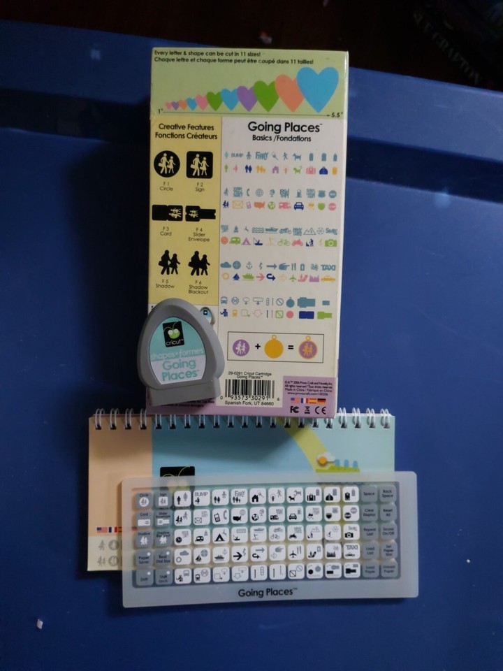 3 Preowned Cricut Cartridges. Going Places, Fabulous Finds, Life's A