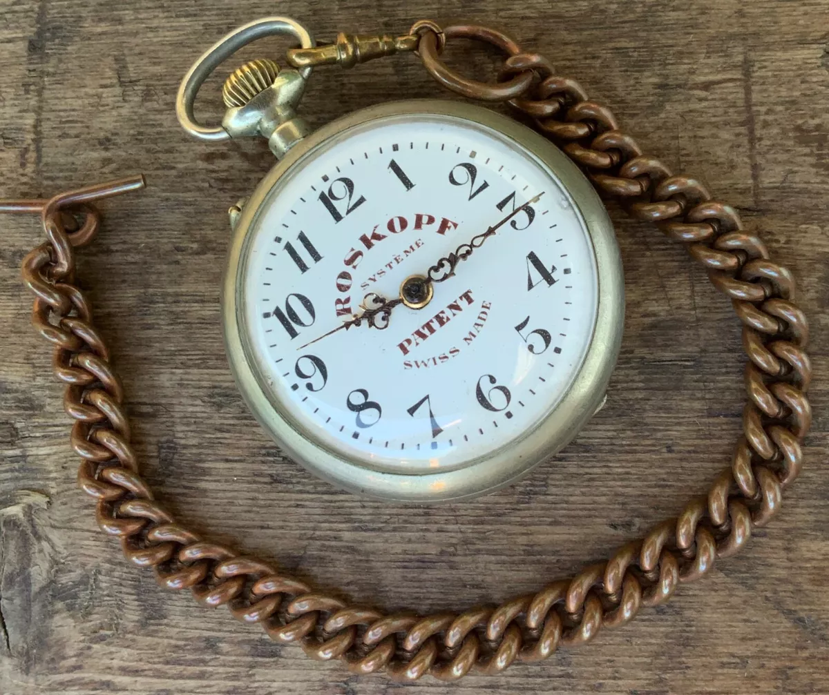 ROSKOPF PATENT POCKET WATCH POCKET WATCH CHAIN CHAIN