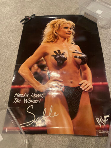 Sable WWE WWF Poster Hands Down the Winner 1998 Vintage Titan Sports RARE