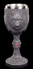 Gotico Calice - Notte Lupo Con Rossi Pietre - Fantasy Calice Vino Tazza