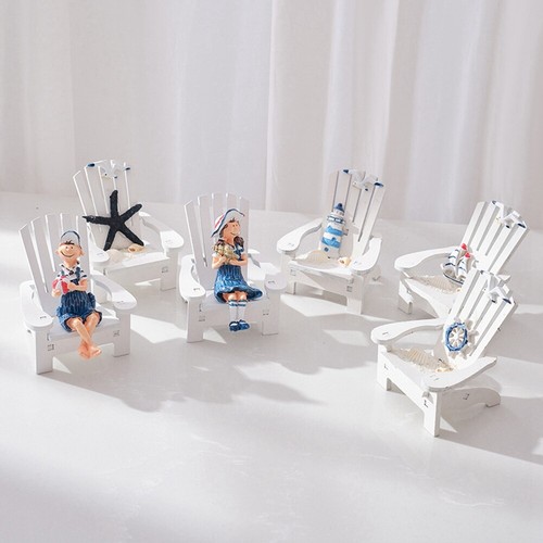 4 Stück -Strandstuhl, Haushalts-Holzstuhl, Basteldekoration U8R83753 - Bild 7 von 9