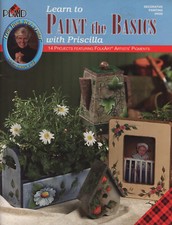 Priscilla Hauser Painting Book Folk Art Wood Patterns 9426 Plaid Daisy Rose