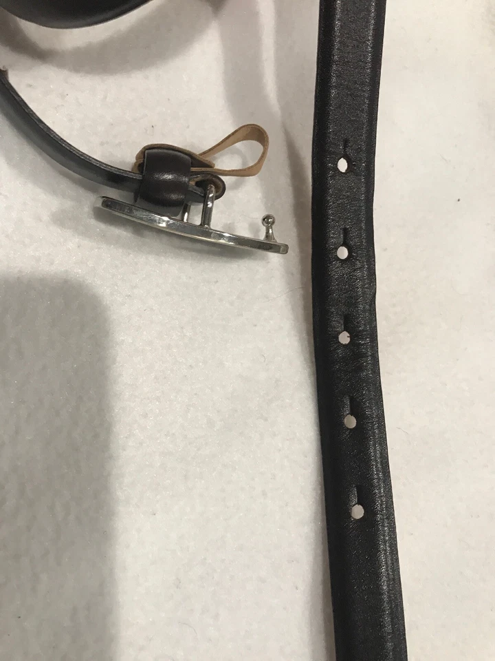 Cinturón Giorgio Armani 151018 Cuero Genuino Marrón Fino Mujer Talla 44 79/31 Foto 4 de 4