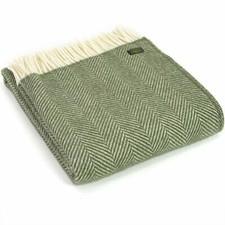 British Blanket 100% Pure New Wool Throw Throwover Fishbone MADE IN THE UK