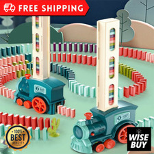 Electric Domino Train Toy Automatic Laying Domino Building Game Puzzle