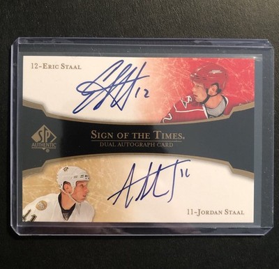 2007-08 SP Authentic Sign of the Times Duals Eric Staal /Jordan Staal AUTO